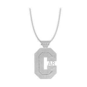 Colgante Personalizado de Oro Sólido de 10k con Diamantes Cultivados en Laboratorio, Certificado IGI, Cadena con Letras de Raperos, Joyería Fina Hip Hop, Dijes - Product Image 4