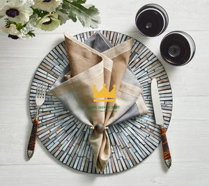 Meilleur prix Design moderne nacre ronde napperon plateau de service pour vaisselle Restaurant ustensiles de cuisine Vietnam - Product Image 3