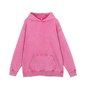 Sweats à capuche surdimensionnés à épaules tombantes délavés à l'acide pour hommes personnalisés Premium Thermal Basics Cotton Blended for Winter Wholesale Custom - Product Image 3