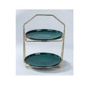 Handmade Luxury Round Galvanized Metal Cake Stand High Quality <b>PC</b> Dessert Stand for Birthday Wedding Party <b>Table</b> Decoration - Product Image 2