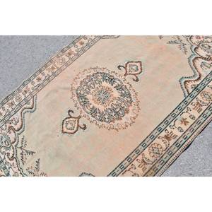 Vintage 4ft 9in X 7ft 6in tapis de laine turque Beige et bleu Patchwork plat tissage salon tapis Latex support pour décorations - Product Image 5