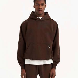 Sweatshirts pullover unis de haute qualité à logo personnalisé sweats à capuche surdimensionnés pour hommes sweat-shirt à manches longues impression bouffante - Product Image 3