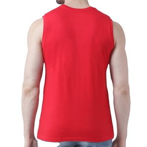 เสื้อยืดแขนกุดสำหรับผู้ชายเสื้อออกกำลังกายผ้าฝ้าย100% สำหรับฟิตเนสพิมพ์ลายทรงหลวม - Product Image 6