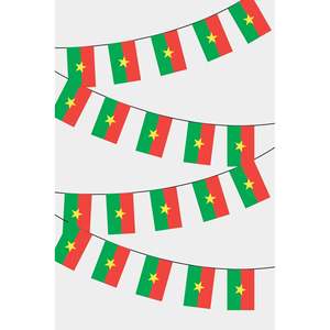 Rectangular Burkina Faso Party <b>Banners</b> Fanion Garland - Product Image 1
