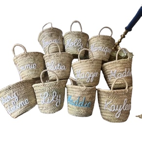 Bolsas de paja personalizadas Bolsa de cuerda de papel tejida Bolsas de playa de macramé de ganchillo Directo del proveedor indio - Product Image 1