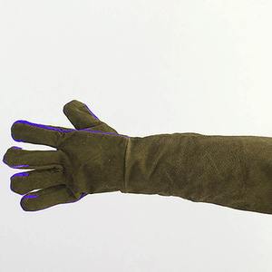 Venta al por mayor de cuero Partido de Protección resistente al calor soldador impermeable manejo de animales guantes de soldadura de manga larga personalizables - Product Image 2