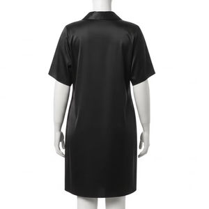 Robes décontractées en satin grande taille pour femmes Tissu en satin lisse Respirant Élégant Port quotidien Mode Vente en gros Fournisseur Exportation - Product Image 1