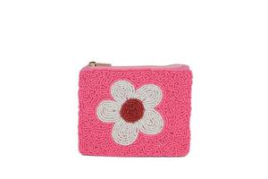 Porte-monnaie perlé étoile de mer bleue pour femmes et filles fait à la main avec mini pompon décoratif à fermeture éclair pour noël nouvel an - Product Image 5