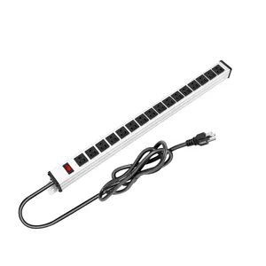 PDU de type américain, 15 prises, unité de distribution d'alimentation, installation verticale, montage en rack, PDU avec certification ETL - Product Image 1