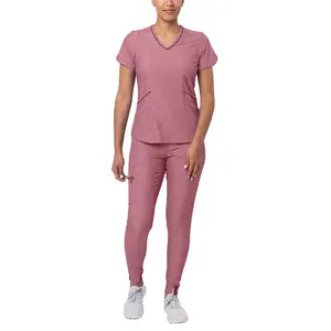 Pantalon de jogging confortable personnalisé en coton pour femmes, blouses d'hôpital, uniforme médical, gommage d'infirmière