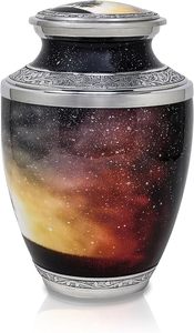 Elegant Art Deco Aluminium Cremation Urn Tabletop <b>Vase</b> Size S for Home Burial <b>Memorial</b> for Dad's Ashes Adult Male Use - Product Image 2