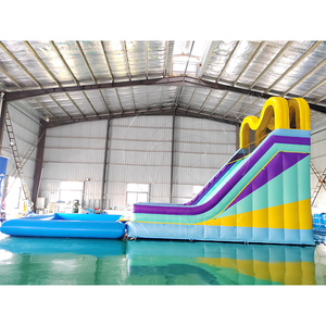 Airtight <b>Inflatable</b> Bouncer <b>Slide</b> Portable Residential <b>Inflatable</b> <b>Water</b> <b>Slide</b> With Detachable Pool - Product Image 2