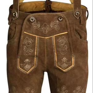 Pantalones Cortos de Cuero de Alta Calidad Trachten, Cuero Genuino con Logotipo Personalizado - Product Image 1