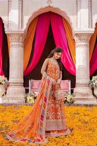 ชุดเลเฮนกาโชลีสำหรับงานเลี้ยงสุดหรู ทำจากผ้าจอร์เจตต์เทียมเนื้อดี พร้อมงานปักเลื่อมและผ้าคลุมไหล่  เสื้อผ้าสไตล์อินเดียและปากีสถาน - Product Image 4