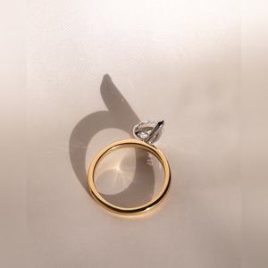 แหวนเพชรทรงลูกแพร์ ตัวเรือนทอง 14K ของขวัญวันครบรอบ/ขอแต่งงาน  ผู้จำหน่ายเครื่องประดับขายส่ง - Product Image 6