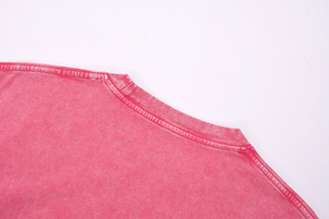 T-shirt ample et bon marché délavé à l'acide à la mode pour hommes 100 coton Chemise unisexe de haute qualité T-shirt imprimé de logo personnalisé pour hommes - Product Image 5