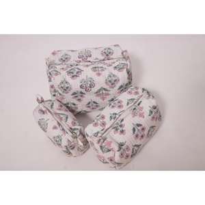 Durable Printed Cotton Fashion Makeup Bag with Waterproof Large Capacity Zipper Closure for Travel for and Cosmetic <b>Pouch</b> - Product Image 4