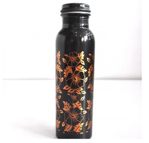 Bouteille d'eau en cuivre pur pour le yoga et l'Ayurveda Verres personnalisés élégants Avantages de l'Ayurveda 100% Bouteille en cuivre pur et sain - Product Image 1