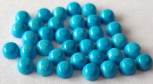Cabochon rond de turquoise naturelle de la Belle au bois dormant de l'Arizona 4mm de qualité supérieure-Turquoise ronde de l'Arizona en vrac - Product Image 5