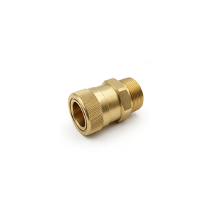 1" Large Size Brass Hydraulic <b>Quick</b> <b>Connector</b> Socket, Male Thread, CNC Finished Heavy Duty Coupling JTSP-100SM - Product Image 1