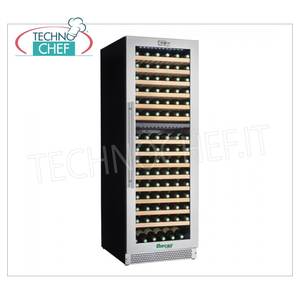 Enfriador de Vino de Doble Temperatura Forcar Enolo, Acero Inoxidable, Eléctrico, Ventilado, para 95 Botellas, Modelo G-VI180D - Product Image 1