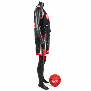 Ensemble short et maillot de basket pour femmes, 180 GSM, maille polyester respirante, design à panneaux latéraux, logo personnalisé, ensembles pour femmes - Product Image 3