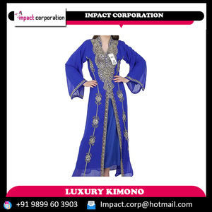 Modest Dress Trends Butterfly Sleeve Full Length <b>Kaftan</b> Style <b>Long</b> Abaya Traditional Islamic Robes and Embroidered Abayas - Product Image 6