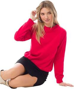 OEM Wholesale Women's Basic Soft & Comfortable Pullover Fleece <b>Crewneck</b> Sweatshirt Fashion Winter Women Sweatshirt - Product Image 2