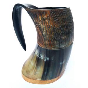 Cuerno Taza de cerveza Jarra de café natural hecha a mano Thor Viking Tazas para beber Venta al por mayor Taza de cuerno de alta venta Nueva forma de calidad superior - Product Image 4