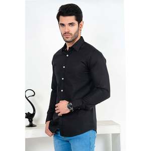 Chemise décontractée pour homme SHILOW avec logo personnalisé, anti-rides, 100% coton, boutonnée, tissu Oxford et popeline, rayée, manches longues - Product Image 2