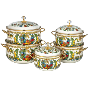 Marmite élégante de luxe en acier inoxydable avec couvercle en verre doré pour la maison, les repas et les hôtels. - Product Image 5