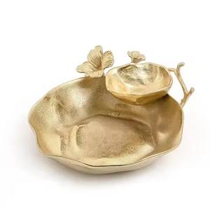 Tazón Redondo de Aluminio Dorado Pulido Hecho a Mano para Almacenar Frutas, Servir Chocolate, Uso en Fiestas, Apto para Lavavajillas - Product Image 4