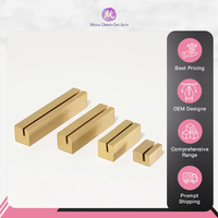 Prix abordable vente à chaud 40 mm de long or simple en laiton massif porte-cartes de visite support de conception de luxe moderne