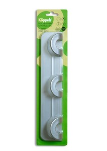 Appendiabiti adesivo con 3 ganci, plastica argentata (Kppels P5002C) - Product Image 2