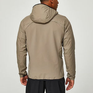 Vente en gros design personnalisé randonnée imperméable hommes coupe-vent survêtement hommes tissé fermeture éclair extérieur design décontracté pour le voyage - Product Image 2