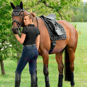 Durable Personnalisé De Dressage Rembourré Cheval Tapis De Selle Équitation Selle Pad - Product Image 4