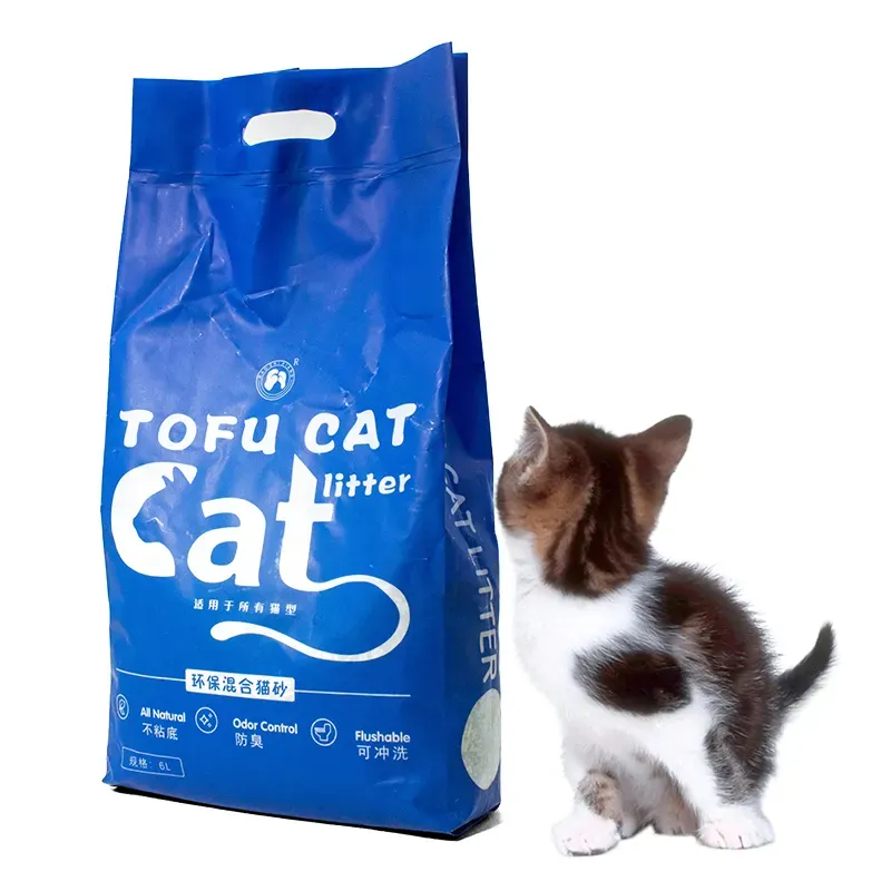 Sıcak satış yeni formülasyon Pet ürünleri bentonit biyobozunur bitki kedi kumu kum