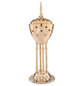 Quemador de incienso de latón de última colección de alta calidad, Metal pulido liso de la India para el hogar, Hotel, Festival, regalo decorativo, venta - Product Image 4