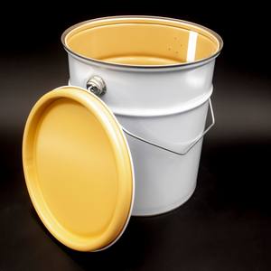 Cubos cónicos de hojalata personalizables de 180 mm con tapa a presión, tapa de orejeta o tapa de pestillo de anillo y capacidad total de 3,4 hasta 5,7 - Product Image 3