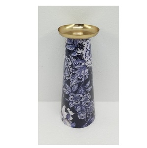 Conception unique dernier luxe de haute qualité en métal bougeoir décalcomanie émail fini pour la décoration intérieure dessus de table décoratif - Product Image 6