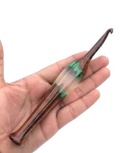 Crochet ergonomique en bois et résine mélange crochets fait à la main Crochet aiguille à tricoter taille personnalisée Crochet accessoires-cadeau pour elle - Product Image 6