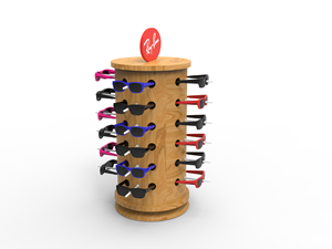 Bevis Kính mát hiển thị đứng liên quan đến kệ trưng bày bằng gỗ kính tròn quảng cáo Kệ sàn đứng cho cửa hàng bán lẻ - Product Image 4