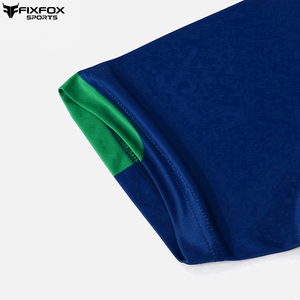 Men's Sublimated Soccer Uniform Set V-Neck Short Sleeve Green Navy Color Block Moisture Wicking Breathable Regular Fit All - Product Image 4