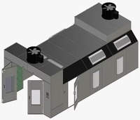 Approvisionnement direct usine THERMOCOAT ENGINEERING SOLUTIONS Cabine de revêtement en poudre industrielle à contre-courant pour composants moteur en acier inoxydable