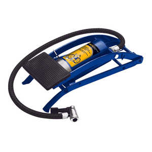 Gonfleur de pneus à pédale monocylindre Pretul BOPE-P 58 PSI, construction métallique, couleur or jaune, gonflage rapide pour moto et vélo électrique - Product Image 3