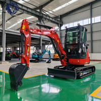 Excavator Mini Crawler 3 Ton Baru Mesin Kubota Bucket 0.35m³ Hidrolik Penggali Kecil Harga Pabrik Langsung untuk Dijual untuk Konstruksi