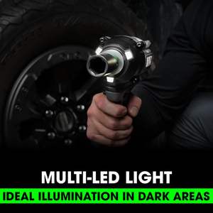 Clé à chocs sans fil 24V 1/2 pouce 1 500 Ft-Lbs à couple élevé, kit avec batterie lithium 6,0 Ah, chargeur rapide 280W, compatible 220V/20V/18V - Product Image 3