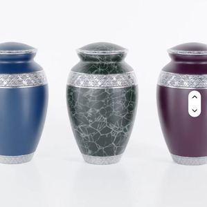 Urna de cremación de aluminio Urna conmemorativa de metal para cenizas para uso funerario - Product Image 3