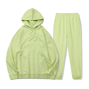 Ensemble de jogging personnalisé 100% coton pour hommes, marque privée brodée, sweatshirts à capuche, survêtement pour hommes avec capuche de haute qualité - Product Image 2