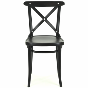 Chaise à dossier croisé en résine classique de ferme durable pour adultes aspect bois minimaliste pour la restauration, banquet, événements, restauration en plein air, hôtels - Product Image 2